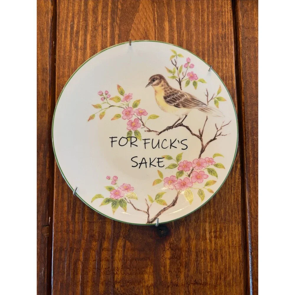 Vintage  8” plate “For F’s Sake”